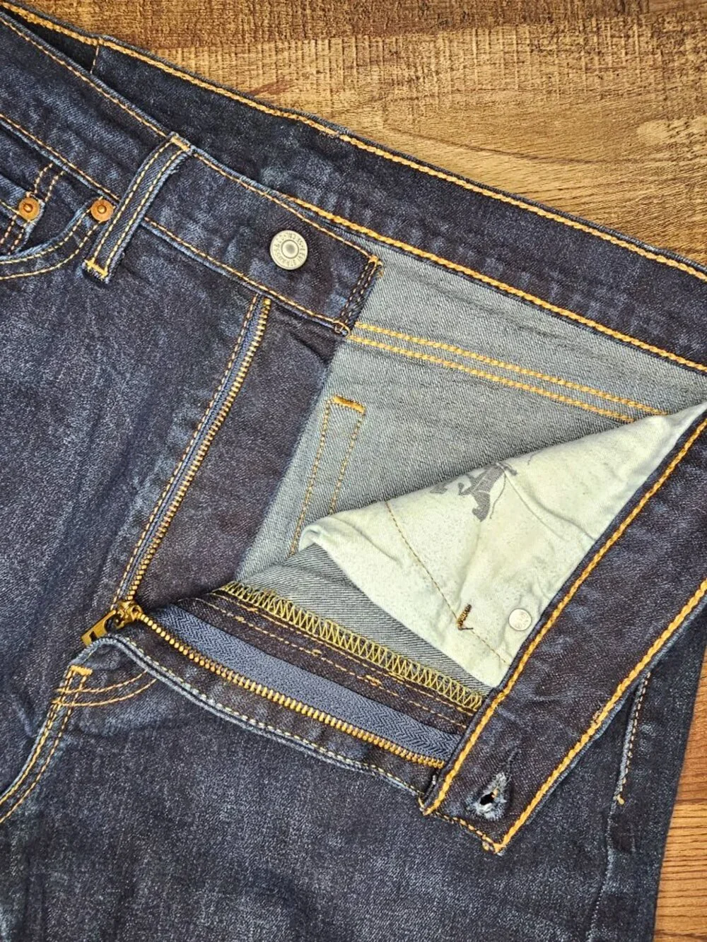 Levi’s 510 Skinny Fit Zipper Fly Jeans W36 L32 36x33 Dark Indigo Wash Blue Denim